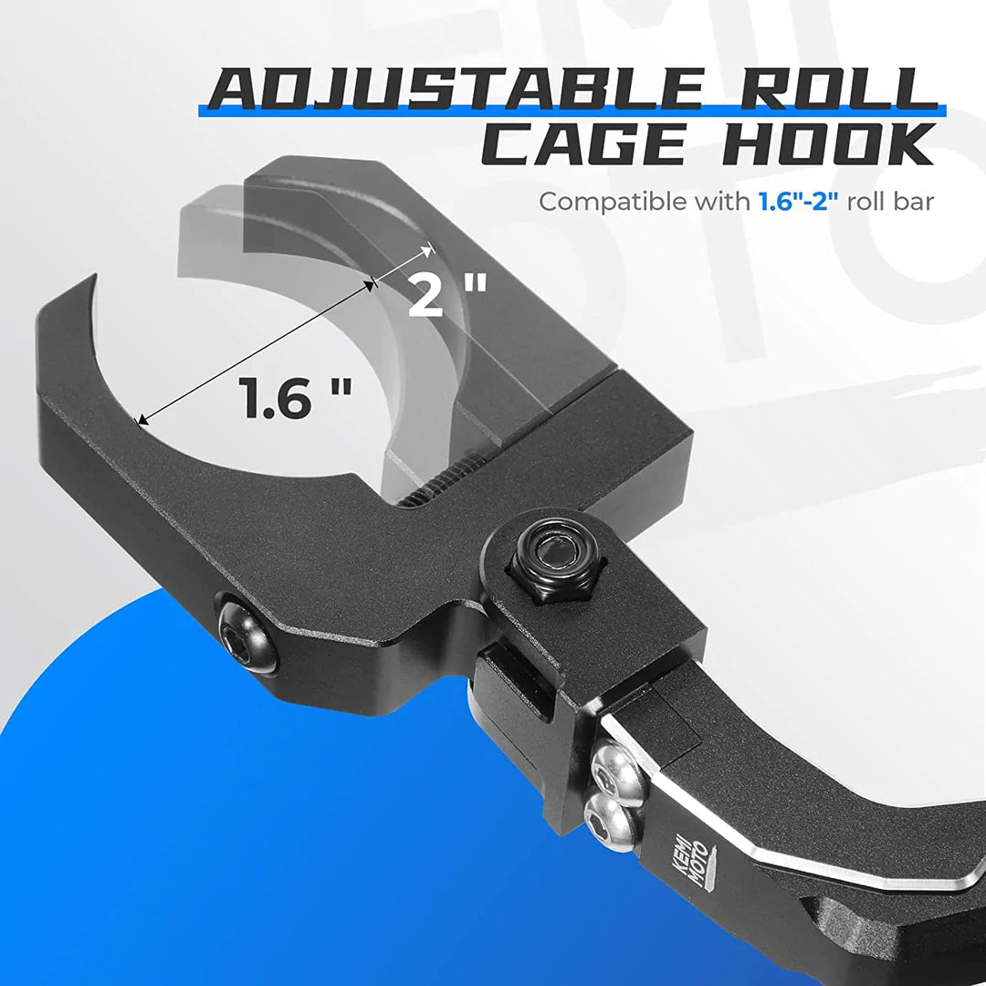 Roll Cage Helmet Hook - Fits 1.6"-2" Roll Bar